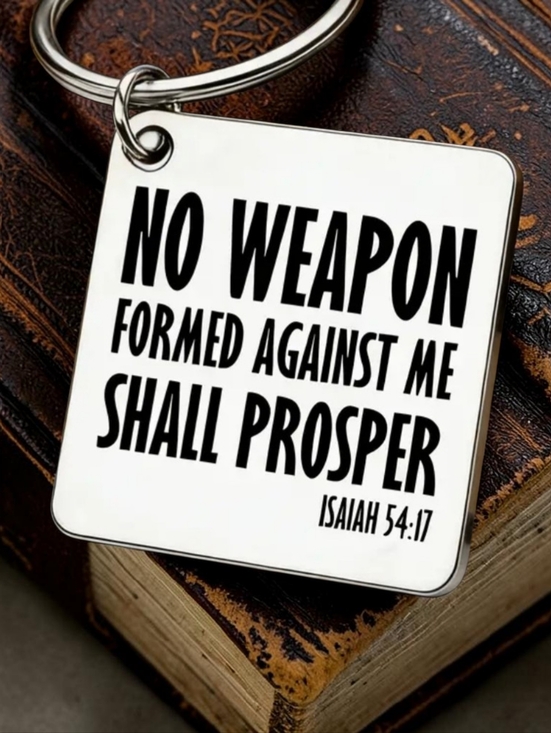 Handbags - No Weapon Formed Faith Inspirational Keychain